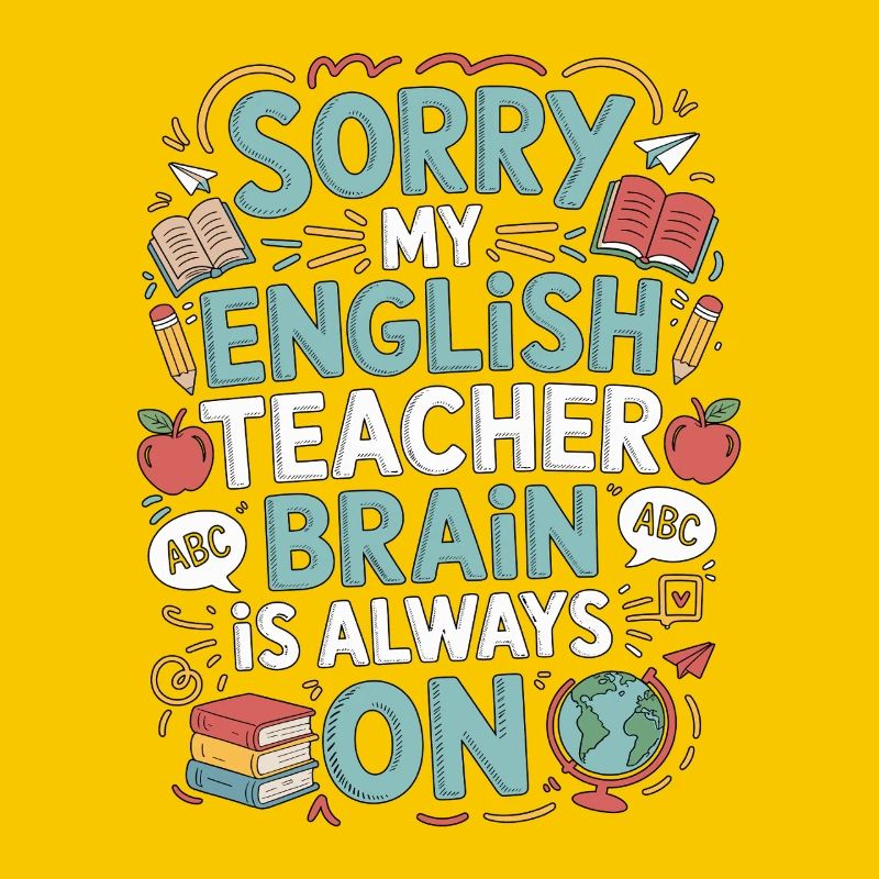 Professeur d’anglais langue seconde désolé mon professeur d’anglais Éducateur d’anglais langue seconde