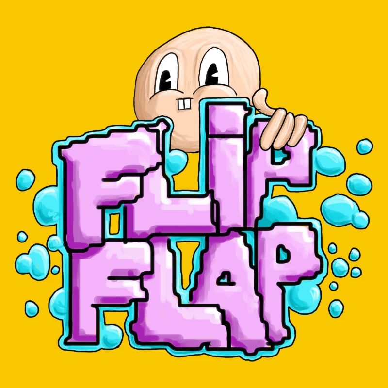 Spaßiger Graffiti-Bubble Flip