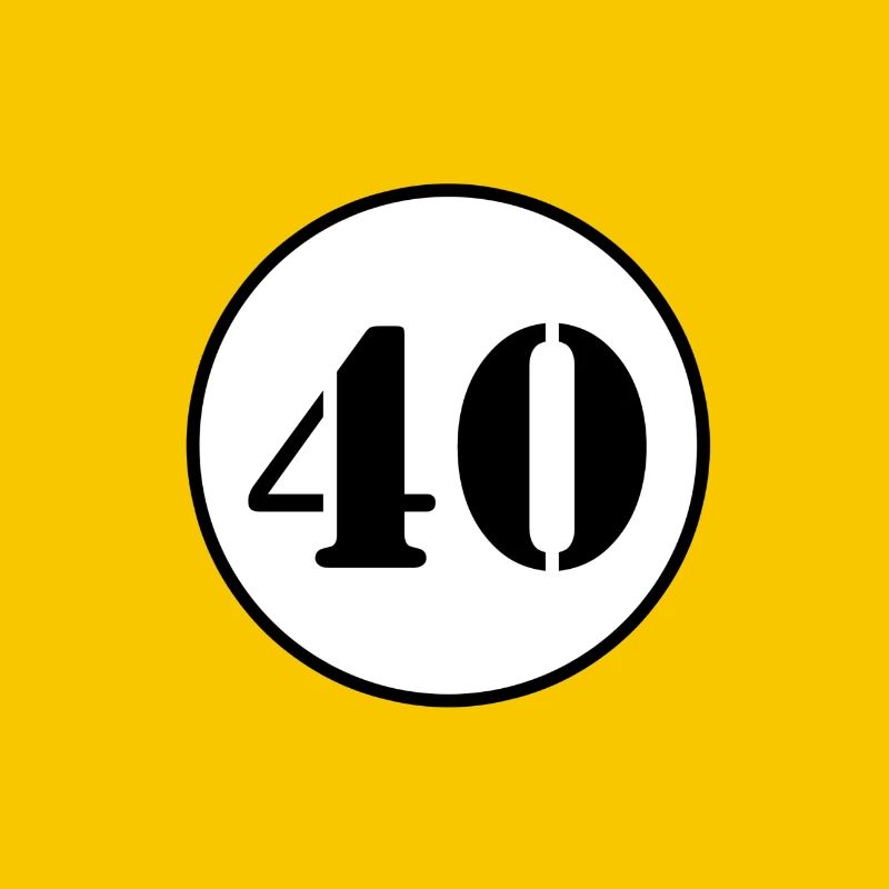 NUMMER 40 Vierzig Geburtstag Geschenk