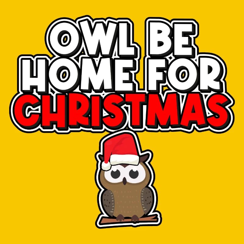 Eule wird zu Weihnachten zu Hause sein