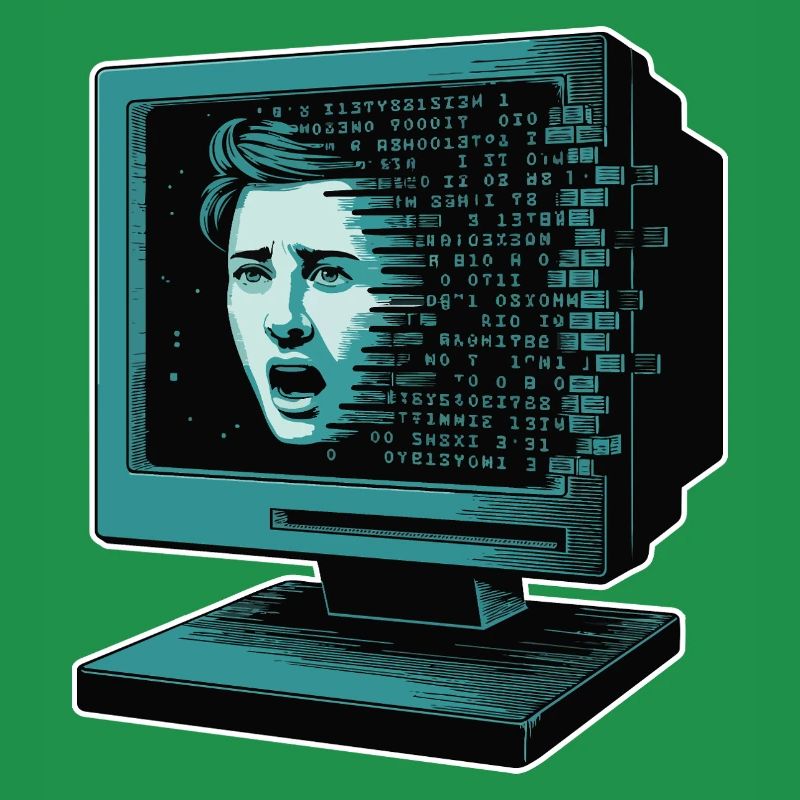Retro Computer Terror Retroglitch AI