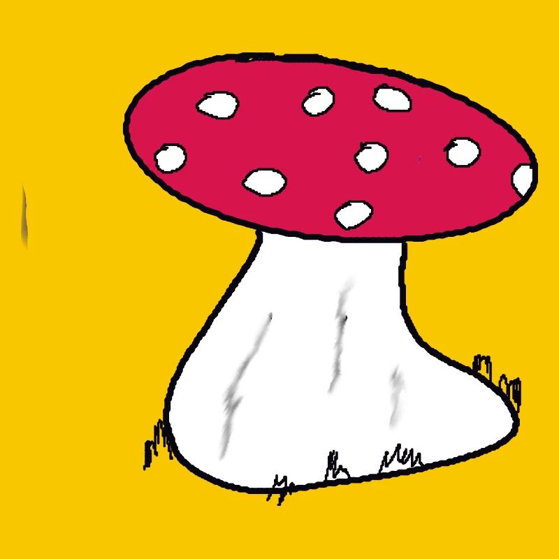 Motif de dessin animé Red Toadstool