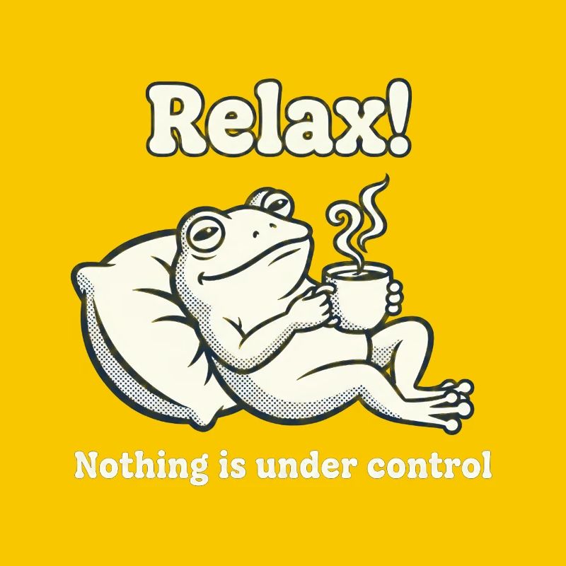 Relaxed frog: Nothing is under control