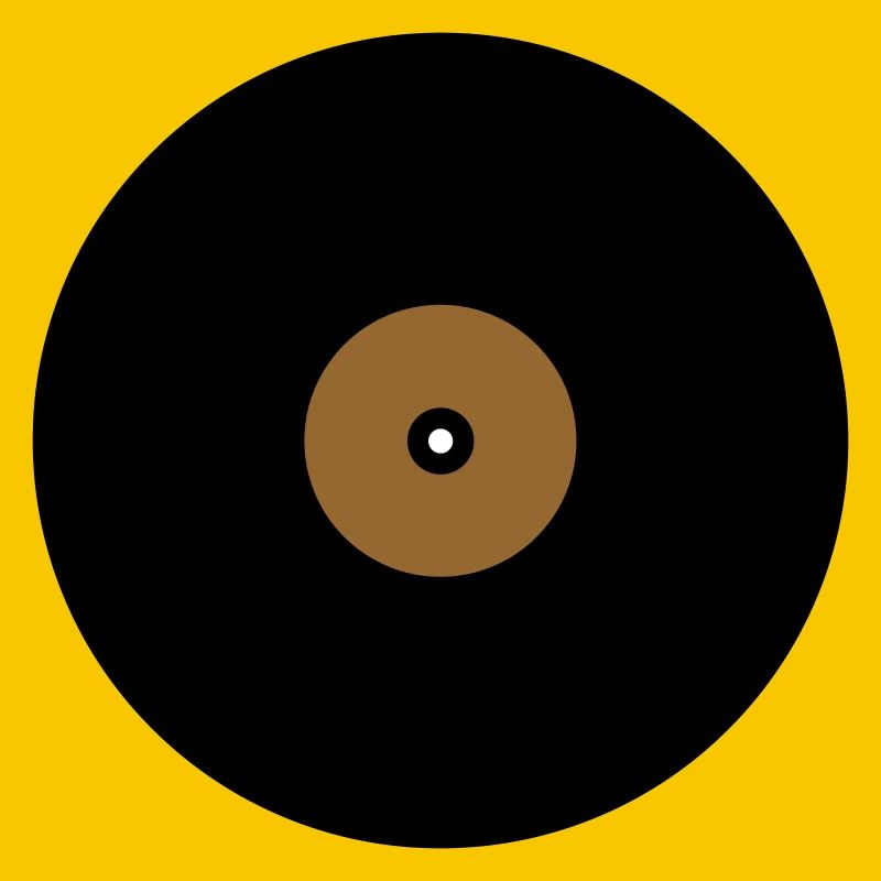 Vinyl Record Circle Text Box Base