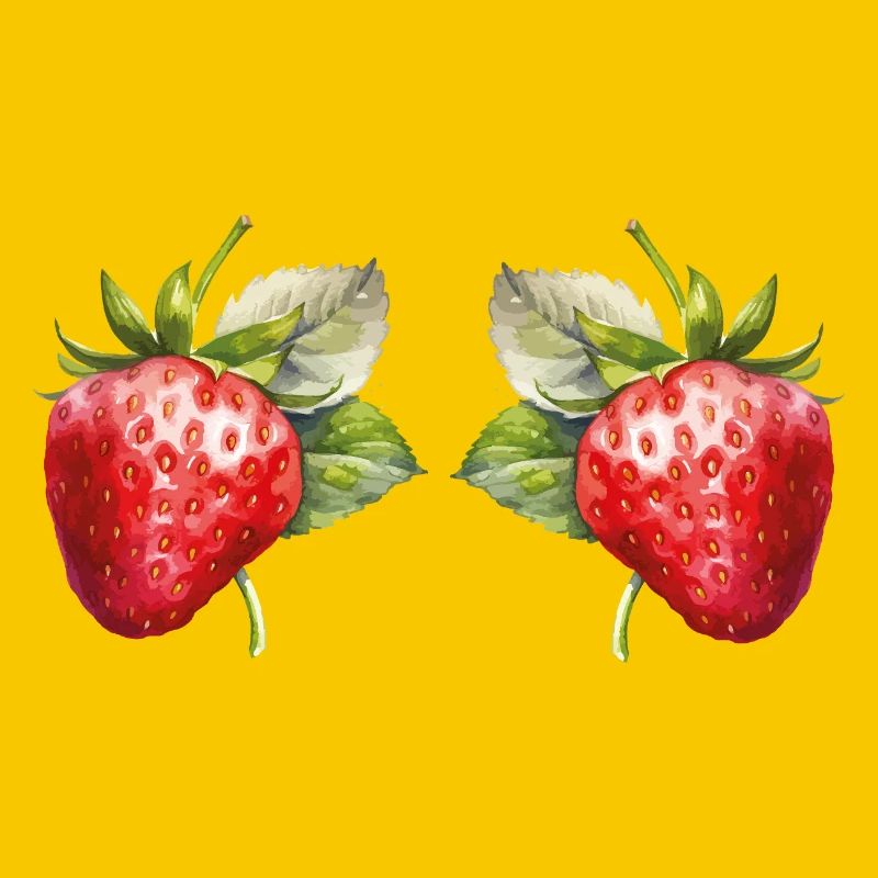 Erdbeeren Aquarell