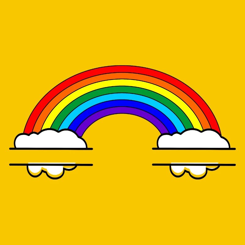 Regenbogen mit zwei Namensblasen