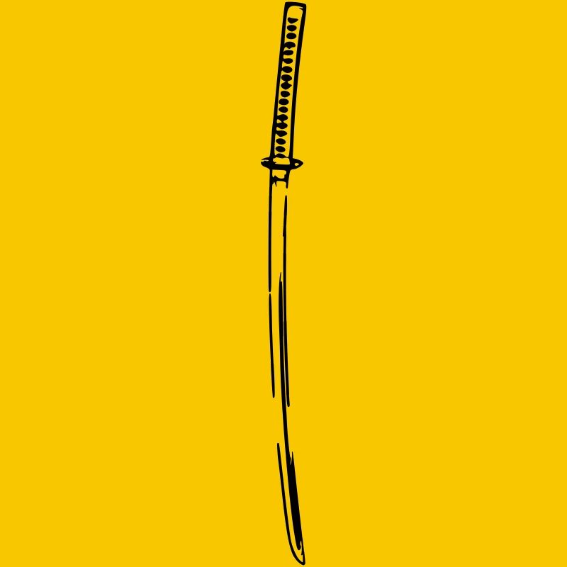 Samurai Japan Katana Ninja Sword retro vector