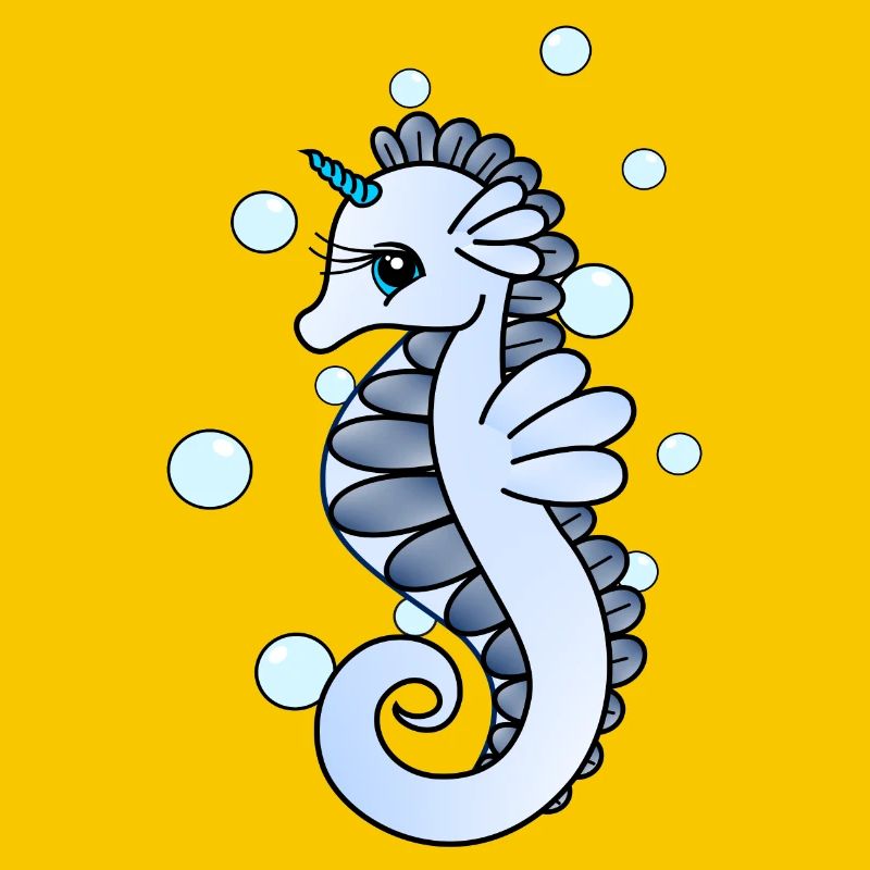 Seepferdchen mit Horn