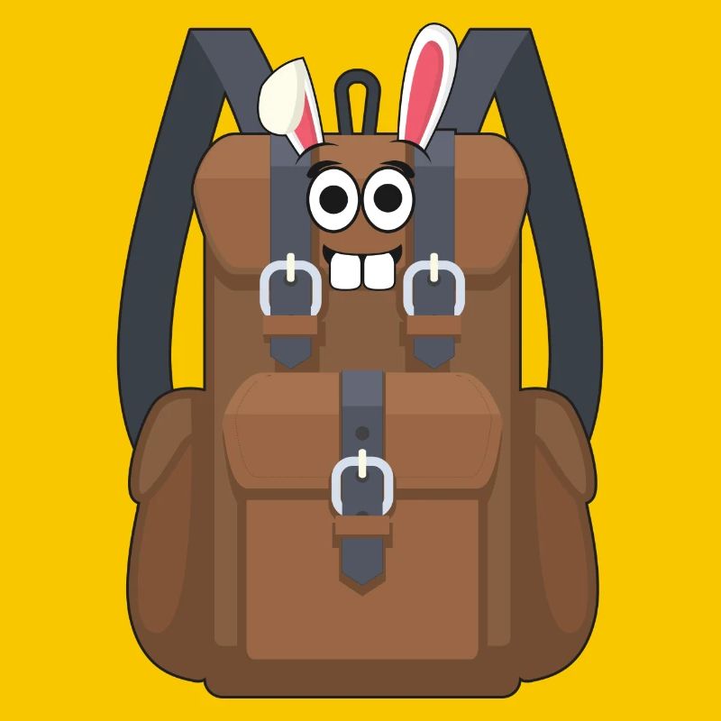 I love mountains hiking easter easter bunny gift
