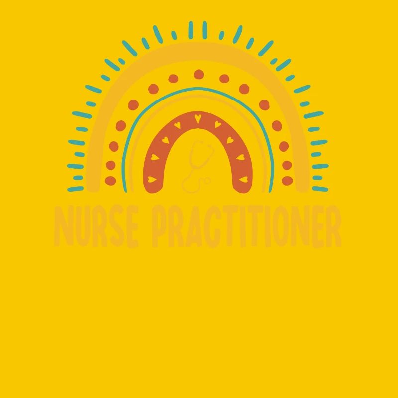 Krankenschwester Practitioner Boho Rainbow