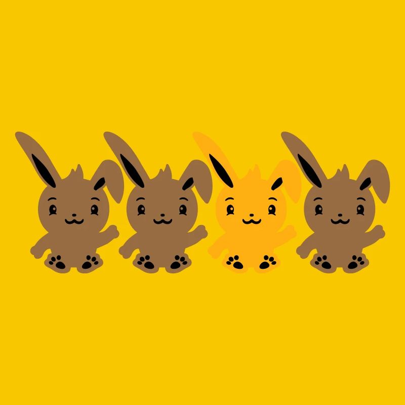 4 Bunny Friends Difference Be Different Different
