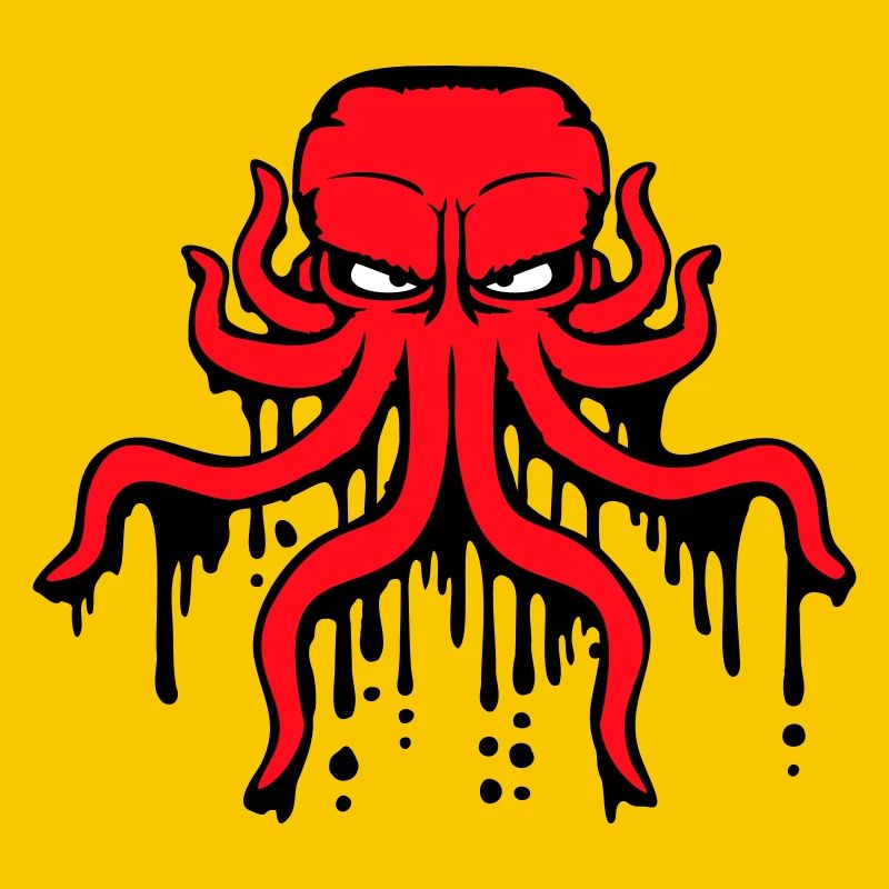 Octopus Graffiti Drop Spray Paint Squid