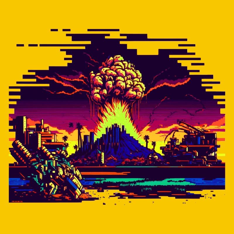 When the atomic bomb explodes in 8 bits