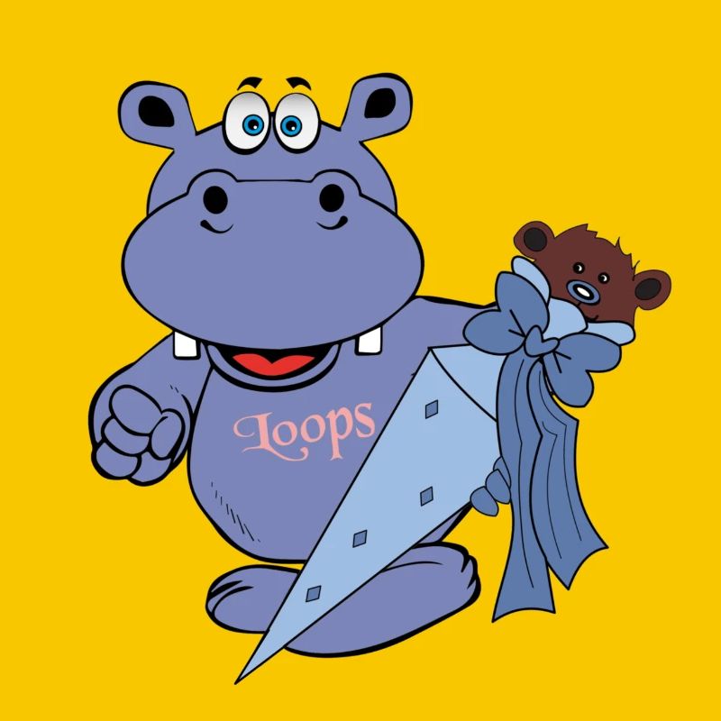 hippo nilpferd einschulung einschulungstüte schule