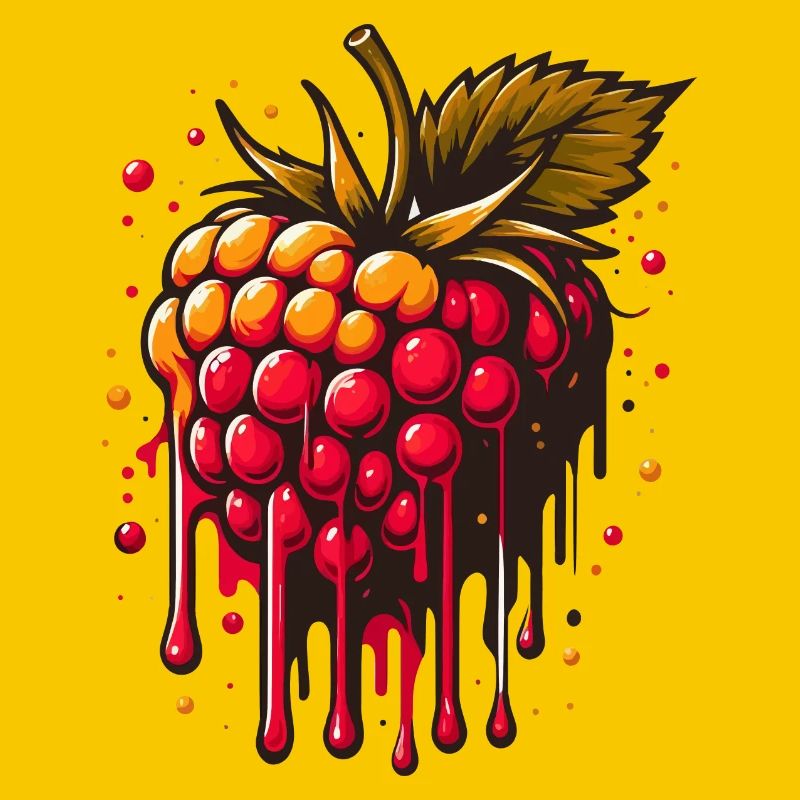 Two-tone dripping raspberry
