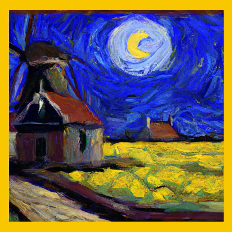Digitale Kunst eines Van Gough-Gemäldes