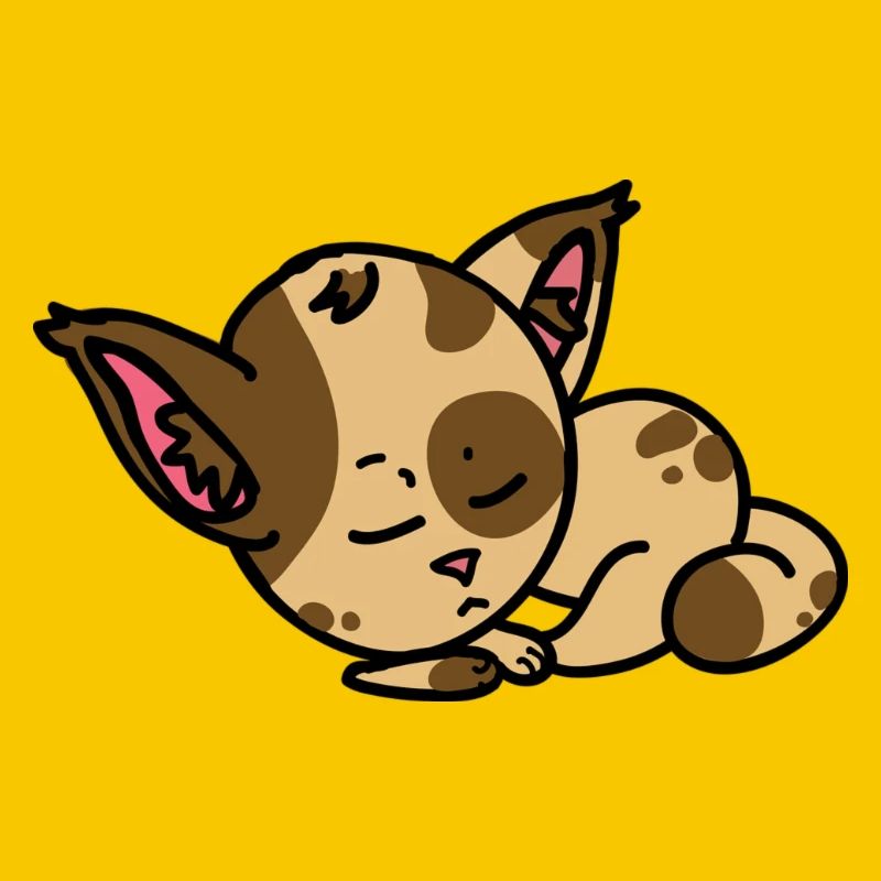 Schlafende Katze Comic Figur - Geschenkidee