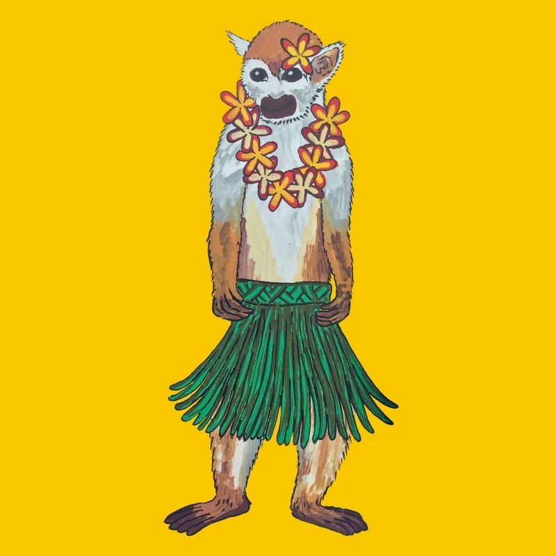 Squirrel Monkey Monkey Hawaii Hula Monkey Hula Hoola