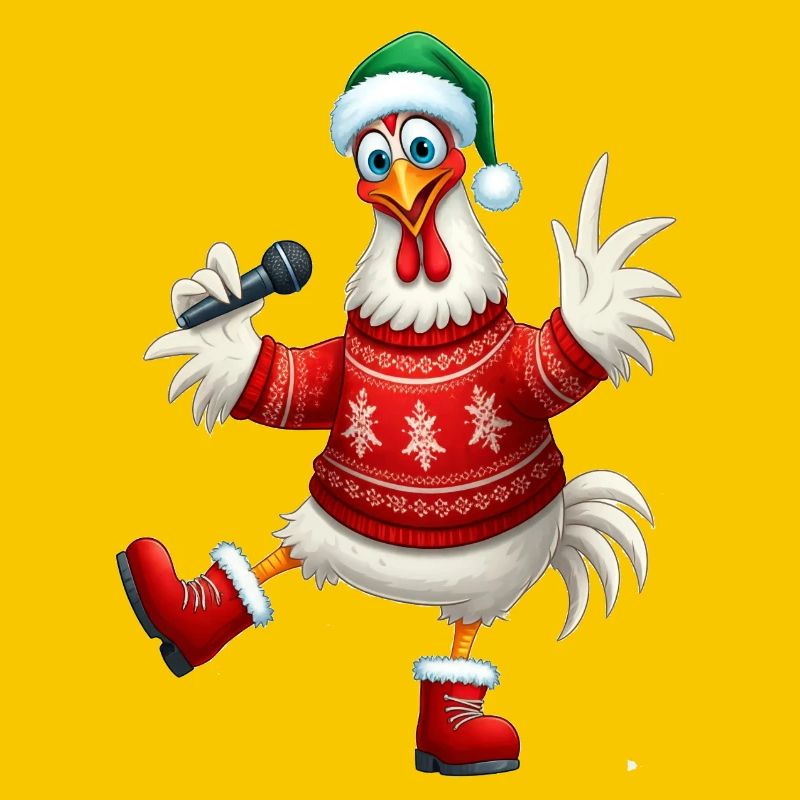 Pull de poule chantante de vacances
