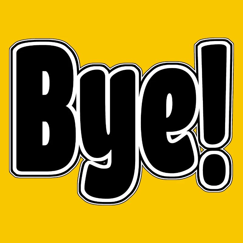 Bye!. Cheerful expression