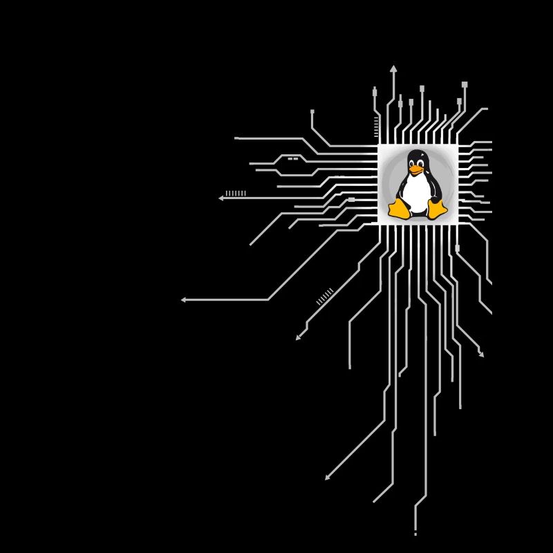 platine pingouin Core Coeur Ordinateur pc Nerd program