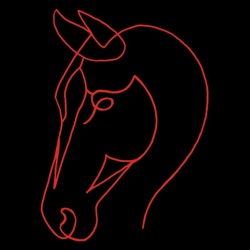 Esquisse du cheval rouge