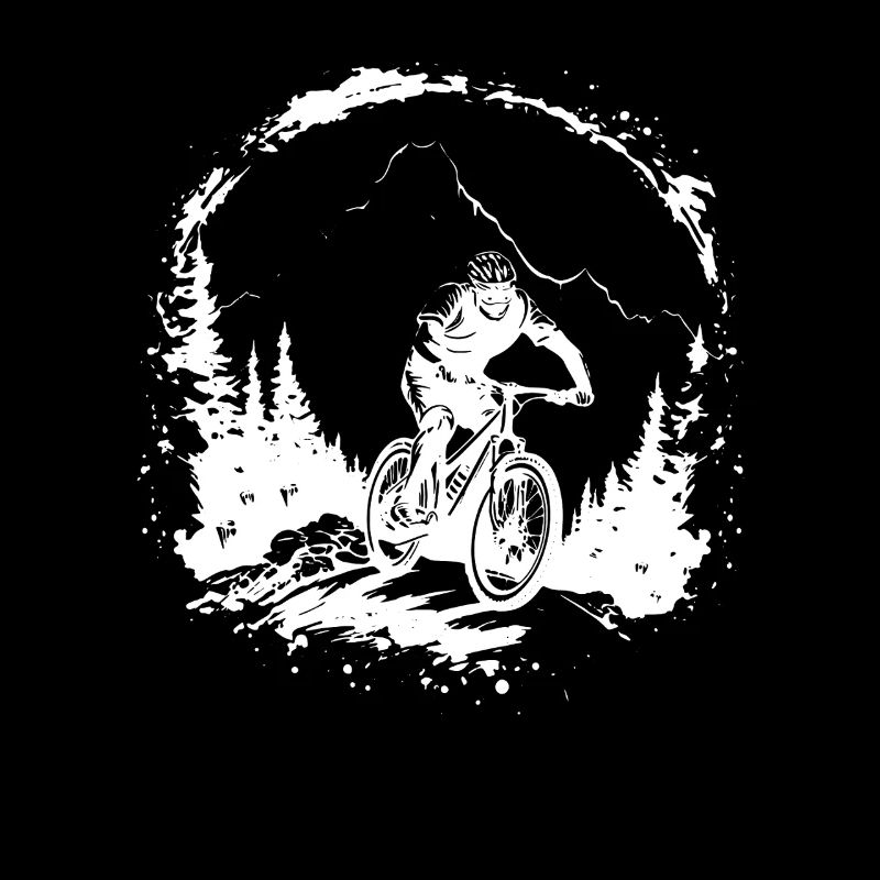Mountain Biking Drawing