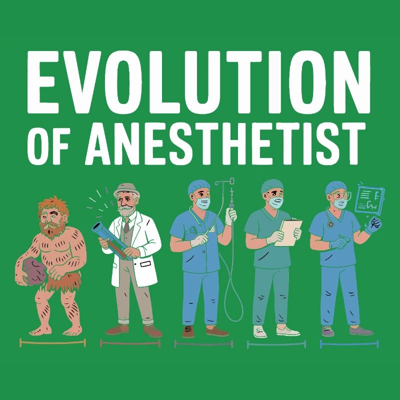 Evolution der Anästhesisten Illustration