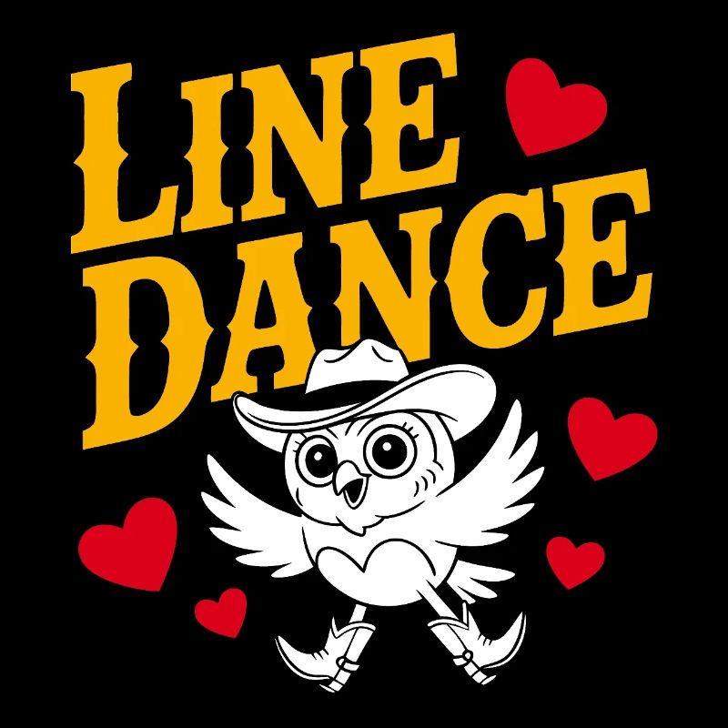 Linedance Eule mit Herzmotiven