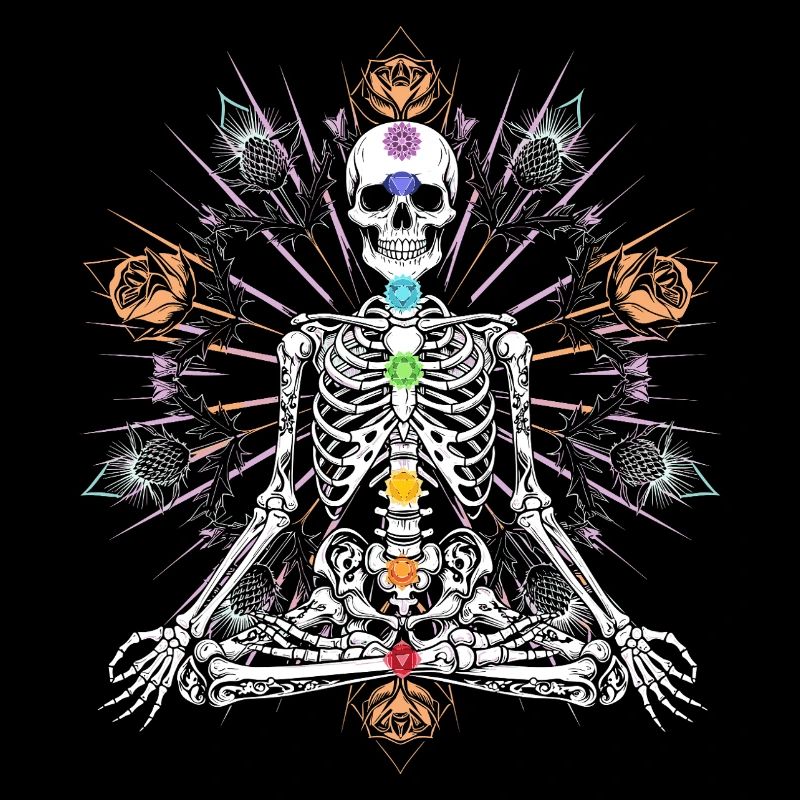 Skeleton Chakra Gothic Meditation