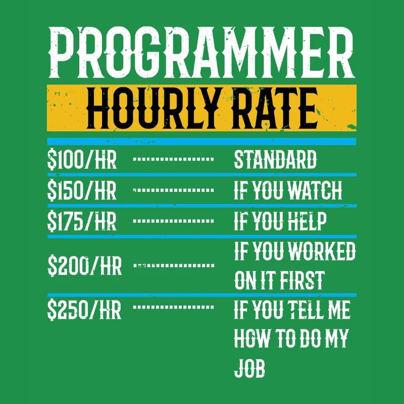 Programmer Funny Hourly Rate