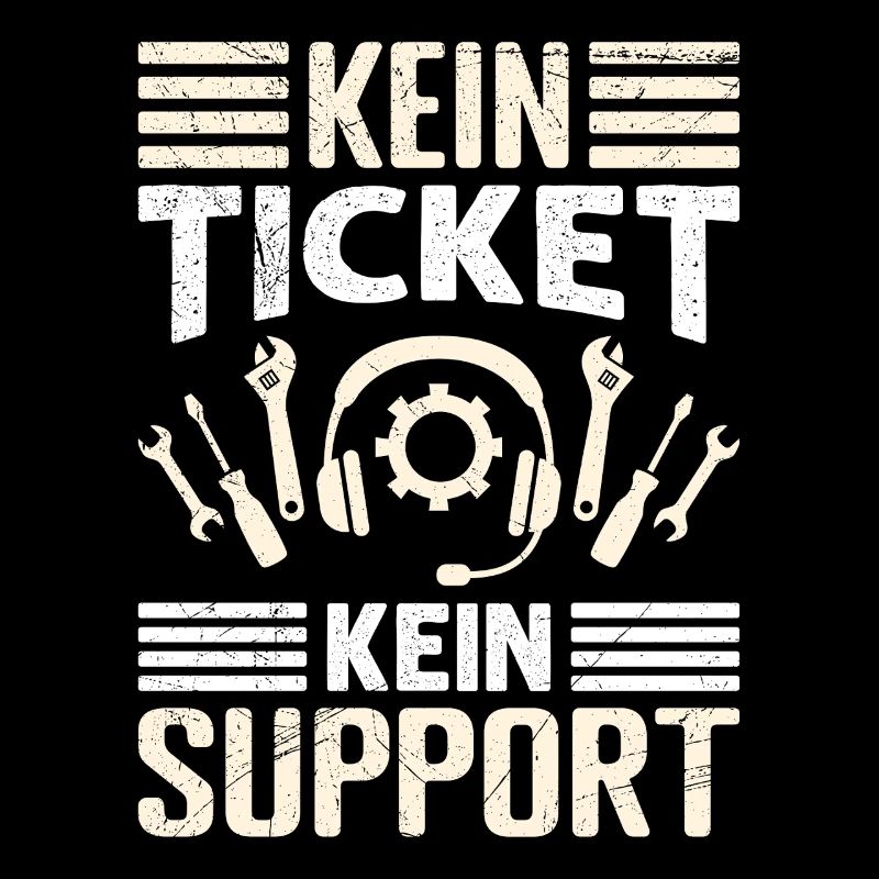 Nerd Computer NO TICKET NO SUPPORT FUNNY