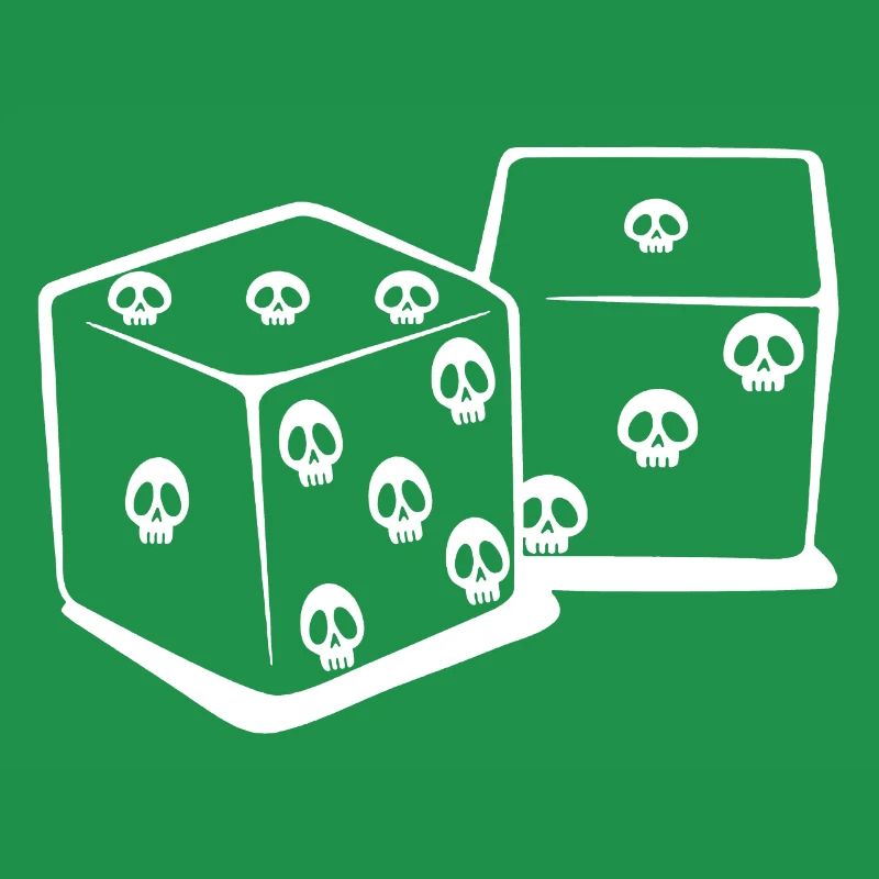 Playing with dice (white)