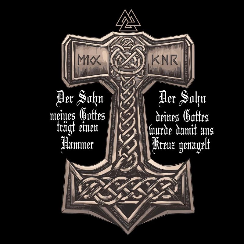 Wikinger Der Sohn Meines Gottes Trägt Einen Hammer