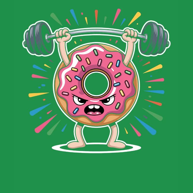 Donut strength training with sprinkles