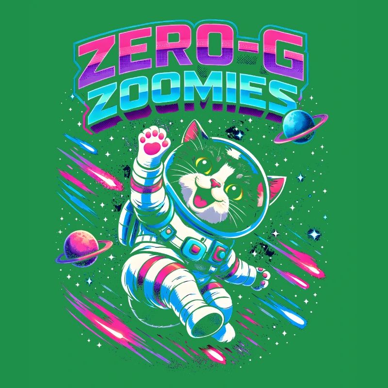 Null-G Zoomies | Humour spatial Astro Cat
