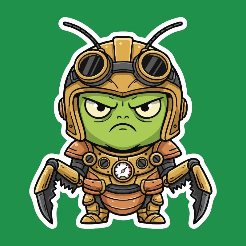 Locust Engineer Steampunk Armor Brass