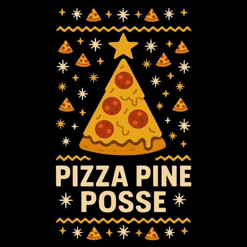 Pizza Pine Posse – Pull de Noël drôle