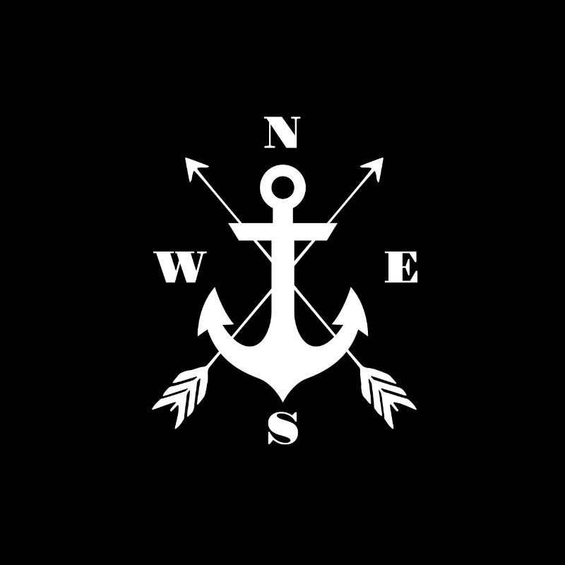 Anker Kompass Emblem Nautik Design