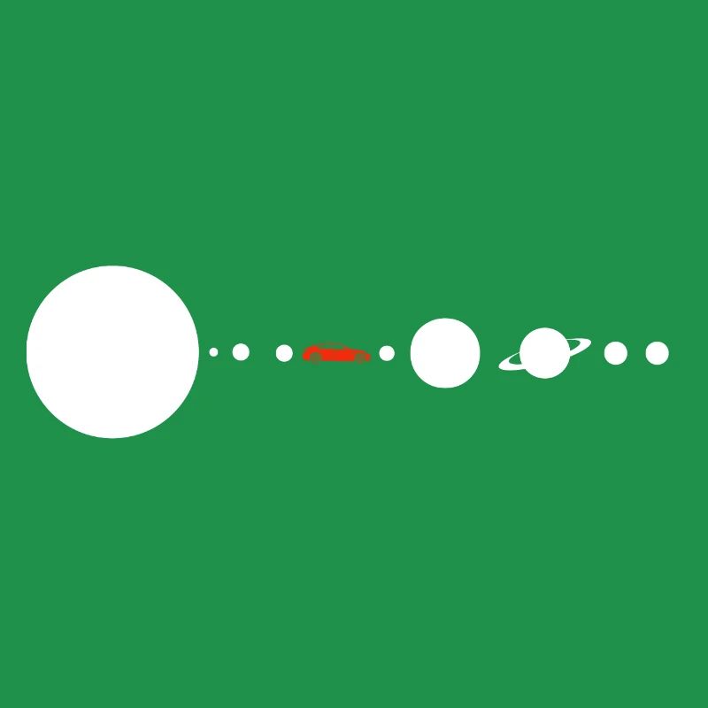 Tesla in Space Solar System SpaceX