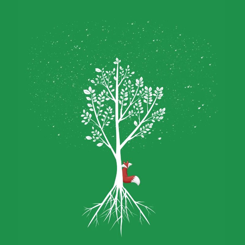 Willow with fox and roots