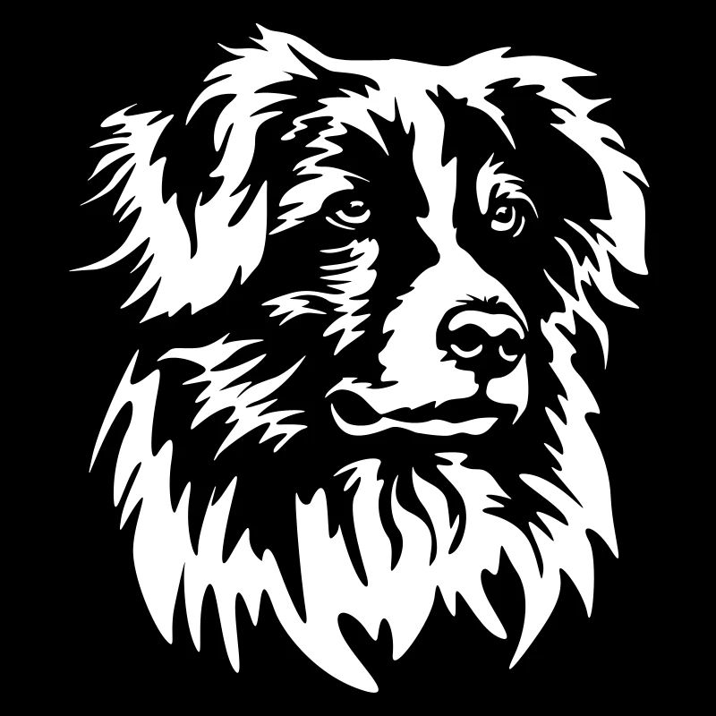 Australian Shepherd Kopf "Black Edition"