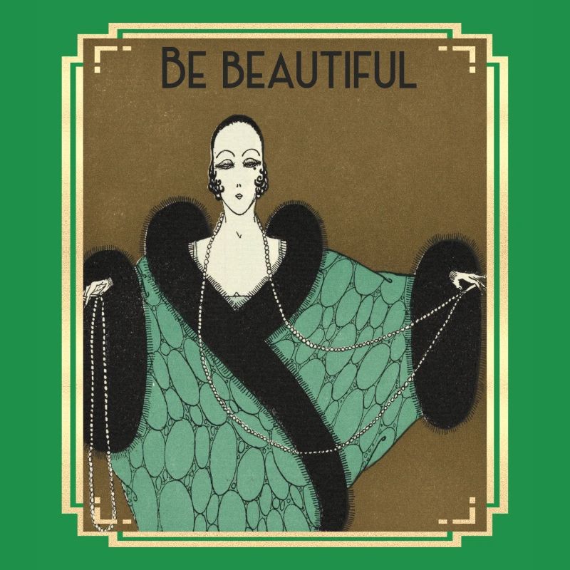 Be Buautiful, Art-deco Mode mit Perlenkette