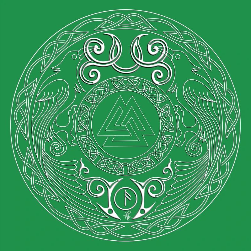 Mandala runique à triade centrale