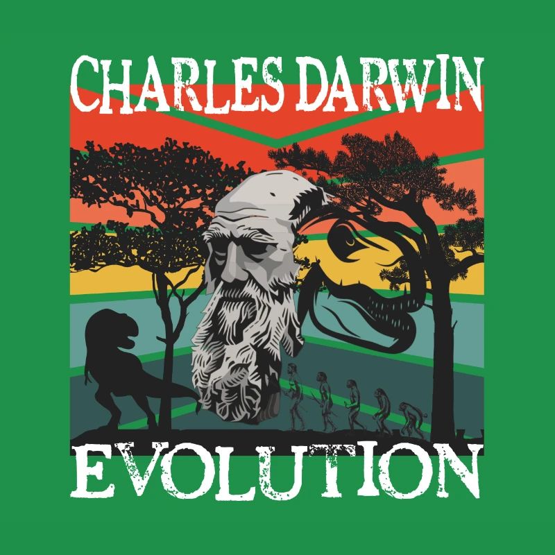 Charles Darwin Evolution textile Geschenkidee