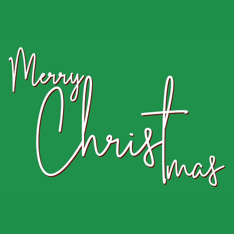 Crimson Script Merry Christmas