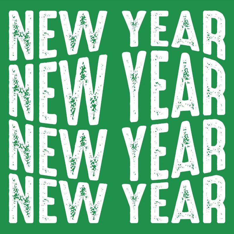 New Year Repeated Text Pattern