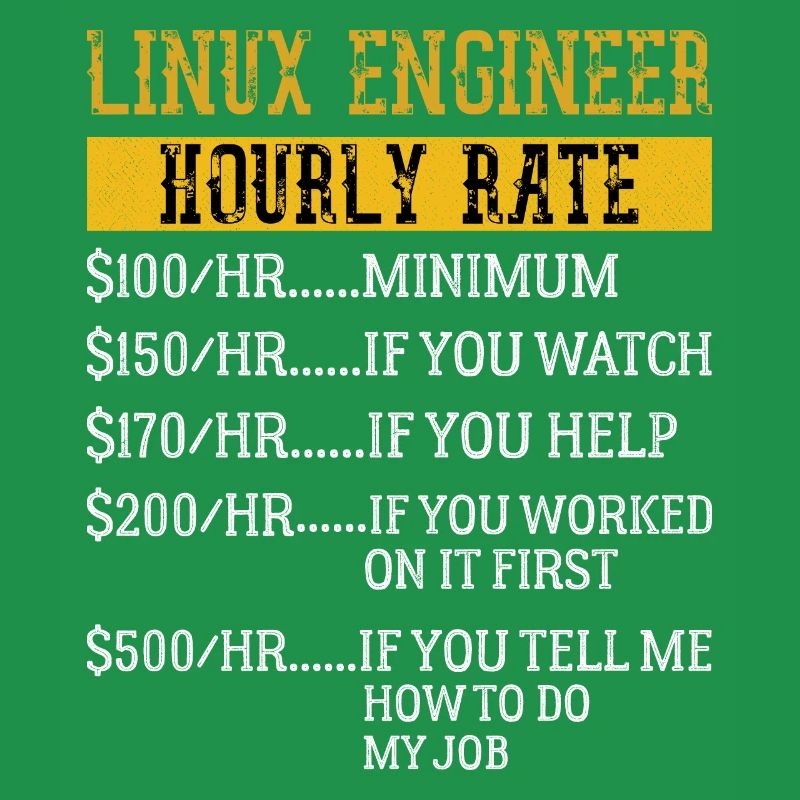 Linux Engineer Stundensatz Mechaniker Arbeitsrate