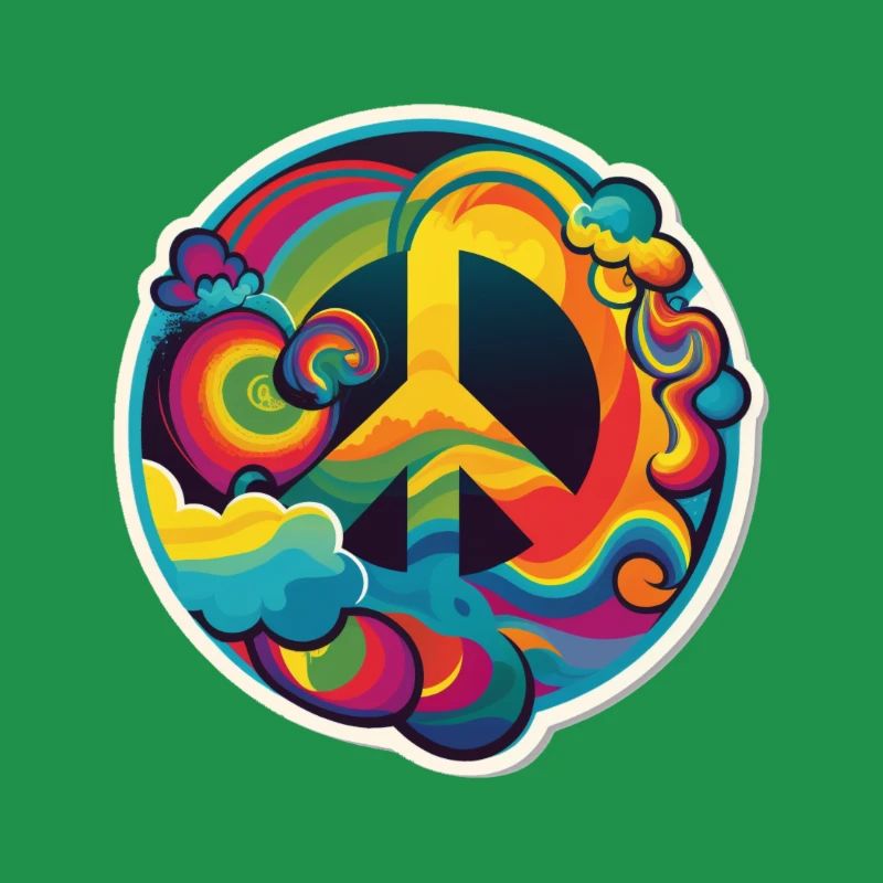 Psychedelisches Peace Zeichen