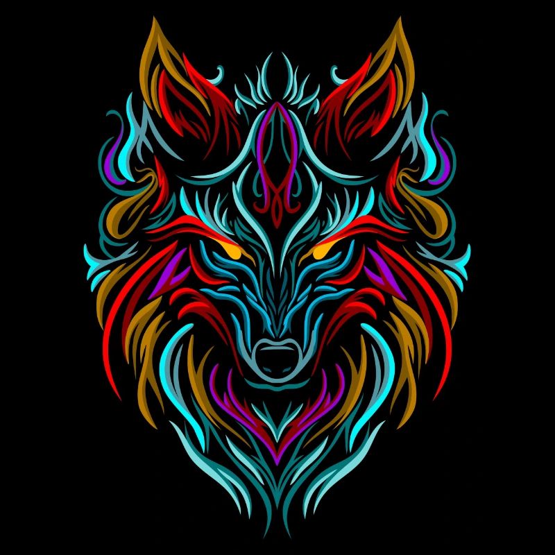 Wolf Tattoo Bunt